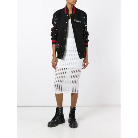 Opening Ceremony Varsity Wool Jacket Black XS NEW - Picture 4 of 5